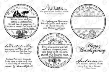 GRATIS! Whimsy Stamps - Cling Stamps Autumn Letter Seals