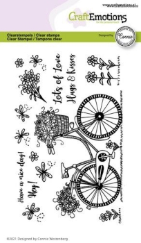 CraftEmotions Clearstempel Bicycles Have a nice day A6 Clear Stamps