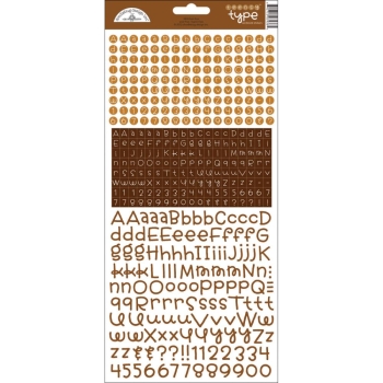 GRATIS! Doodlebug Design Stickerbogen Teensy Type Alphabet Stickers bon bon 12x6"