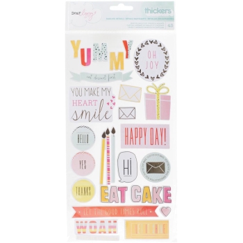 GRATIS! American Crafts - Dear Lizzy Thickers Chipboard Words 6x12"