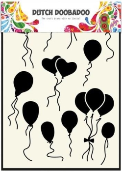 GRATIS! Dutch Doobadoo Schablone Stencil A5 Ballone