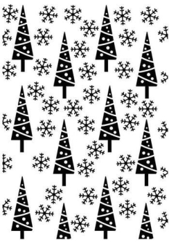 Nellie's Choice Prägeschablone Tannen und Schneeflocken Pine-trees & Snowflakes