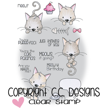 C.C. Designs Clearstempelset Clear Stamps Meoples Meowy