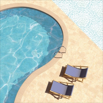 GRATIS! Kaisercraft Papier Summer Splash Poolside 12x12"