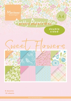 Marianne Design Papierblock Süsse Blumen Sweet Flowers A4