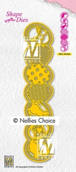 Nellie's Choice Stanzschablonen Easter Egg Border Shape Dies