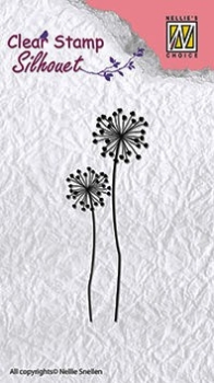 Nellie's Choice Stempel Silhouette Flower-9 Clear Stamp Silhouet 3.0x8.5cm