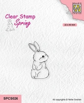 Nellie's Choice Stempel Cute Rabbit-1  2.2x4.0cm