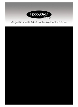 HobbyGros Magnetblätter selbstklebend A4 0.5mm Magnetic Sheets 2 Stück