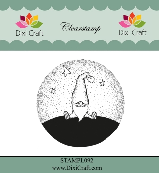 Dixi Craft Clearstempel Wichtel Gnome in Landscape Clearstamp 6.0cm