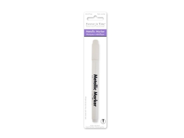 Multicraft Imports - Metallic Permanent Marker Extra Fine Tip White 0.7mm