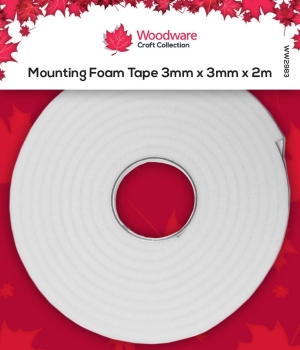 Woodware Craft Collection 3D-Abstandsband weiss 2m x 3mm x 3mm