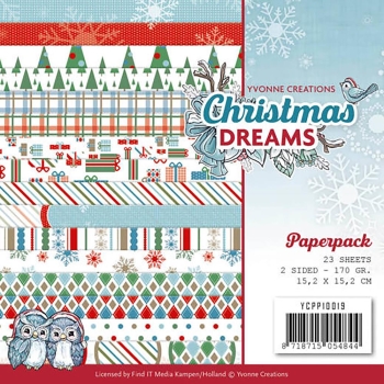 Yvonne Creations Papierblock Christmas Dreams 6x6"