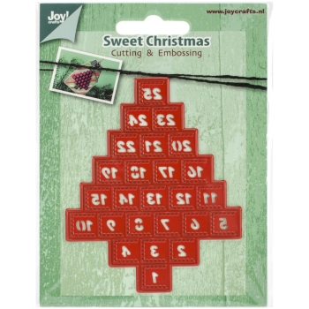GRATIS! Joy! Crafts Stanzschablone Adventskalender Baum Advent Calendar Tree die