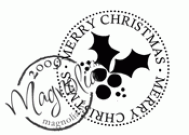 GRATIS!Magnolia Clingstempel So Jolly Post-Holly Merry Christmas (text)