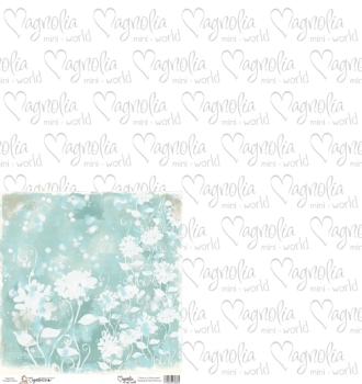 Magnolia Mini Papier MINI Papers Turquoise Heart Flowers 6x6"