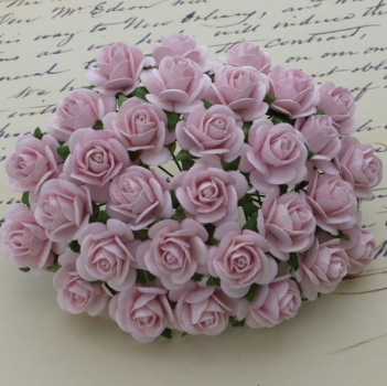 GRATIS! Wild Orchid Crafts - Open Roses Pale Pink 2.0 cm - 100 Stück