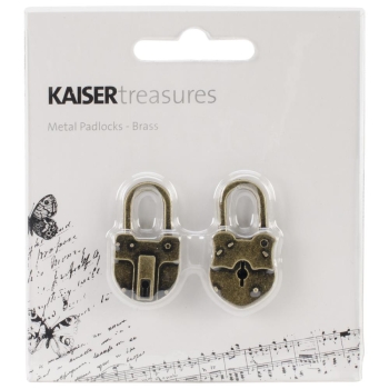 GRATIS! Kaisercraft - Treasures Metal Padlocks Antique Brass