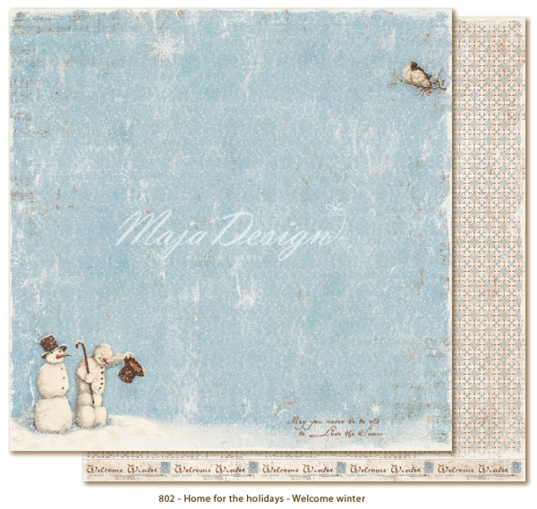 Maja Design Home for the Holidays Welcome winter Scrapbookingpapier 12x12"