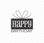 Preview: Gummiapan Stempelgummi Happy Birthday 2.9x3.0cm