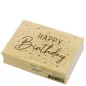 Preview: Holzstempel Happy Birthday mit Punkte 6x4cm