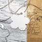 Preview: Gummiapan Stanzform Blumenetikette Old Flower Tag 3.5x3.5cm