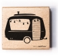 Preview: Cats on appletrees Holzstempel Wohnwagen 5.8x4.5cm
