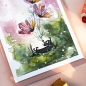 Preview: Cats on appletrees Holzstempel Blüte 45 Cosmea 3.4x2.3cm