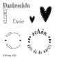 Preview: Dini Design Stempel Danke Clear Stamps 7x7cm