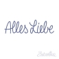 Preview: Zaubereike Holzstempel Alles Liebe in Handschrift 4.7x1.3cm