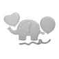 Preview: Rayher Stanzschablonen Baby Elefant