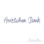 Preview: Zaubereike Holzstempel Herzlichen Dank in Handschrift 6.2x1.2cm