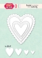 Preview: Craft & You Design Stanzformen Herzen Biscuit Frame Hearts  8.0x7.4cm