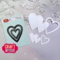 Preview: Craft & You Design Stanzformen Herzen Biscuit Frame Hearts  8.0x7.4cm