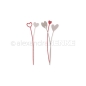 Preview: Alexandra Renke Stanzform Herzchen am Stiel Set-2 (1.5x8.5cm)