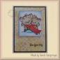 Preview: Nellie's Choice Clearstempel Cuties Cosity under a warm scarf 6.7x6.5cm