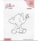 Preview: Nellie's Choice Clearstempel Elefant mit Schmetterling 6x6cm
