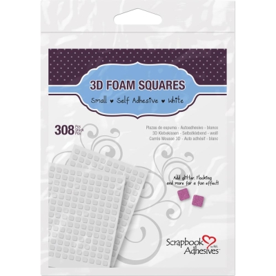 Scrapbook Adhesives 3D Klebekissen weiss Foam Pads Squares White 6.35x6.35x2mm