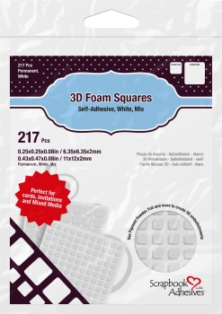 Scrapbook Adhesives 3D Klebekissen Weiss Mix Foam Pads Squares Mix