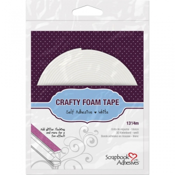 Scrapbook Adhesives Crafty Foam Tape White 4m x 10mm x 2mm