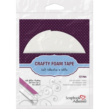 Scrapbook Adhesives Crafty Foam Tape White 4m x 10mm x 2mm