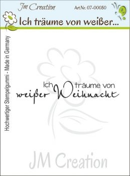 GRATIS! JM Creation Gummistempel ummontiert Ich träume von weisser Weihnacht