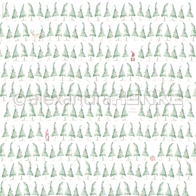 Alexandra Renke Scrapbookingpapier Tannenbaumwald 12x12"