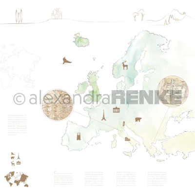 Alexandra Renke Papier Europa Aquarell 12x12"