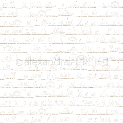 GRATIS! Alexandra Renke Papier Goldene Weihnachtslandschaft 12x12"