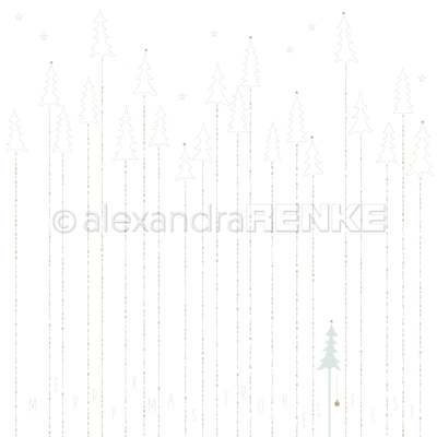 GRATIS! Alexandra Renke Papier Goldener Typotannenwald 12x12"