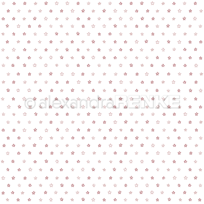 Alexandra Renke Papier Sternchen rot 12x12" (5 Bogen)