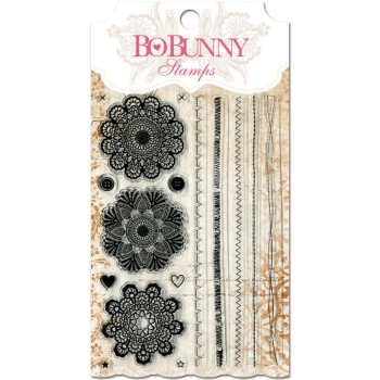 BoBunny Clearstempelset Stitches 16 Stück