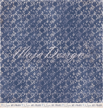 Maja Design Papier Denim & Girls Love my Jeans Scrapbookingpapier 12x12"