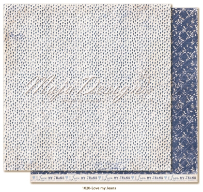 Maja Design Papier Denim & Girls Love my Jeans Scrapbookingpapier 12x12"